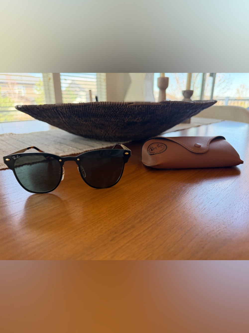 Ray Ban Sunglasses RB3576N Blaze Sunglasses Gold Frame Green Classic Lenses 47mm